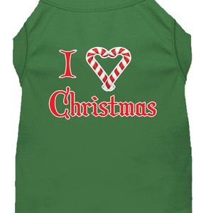 I Heart Christmas' with Candy Cane Heart - Adorable Holiday Pet Apparel